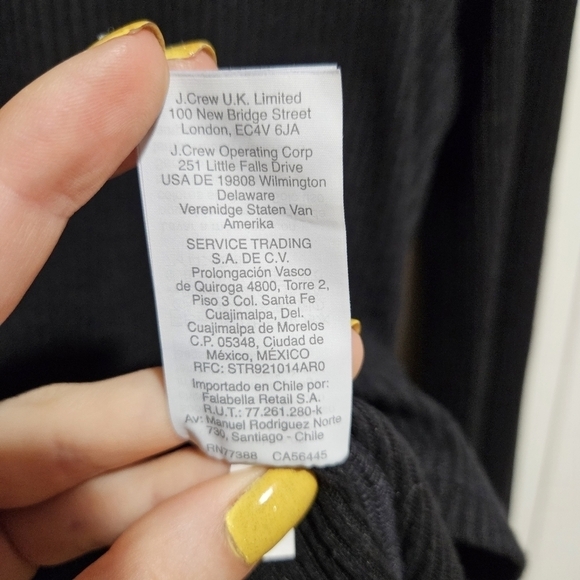 MADEWELL Rib Gathered Sleeve Top Black Size Medium - Picture 8 of 9